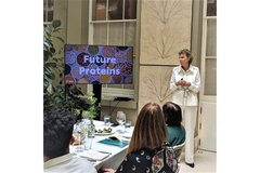 Image Carla Hillhorst, Unilever’s chief R&D nutrition officer, discussing the future of plant proteins.